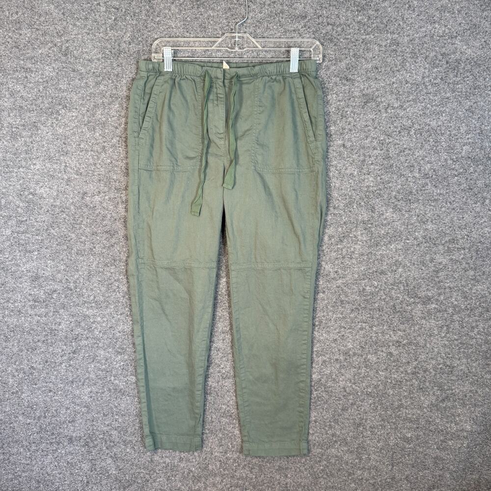 Eileen Fisher‎ Pants Womens Medium Small Green Cargo CropTapered Normcore